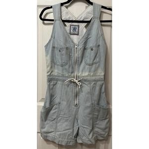 Squeeze Denim Romper Overalls Woman Size 3/4